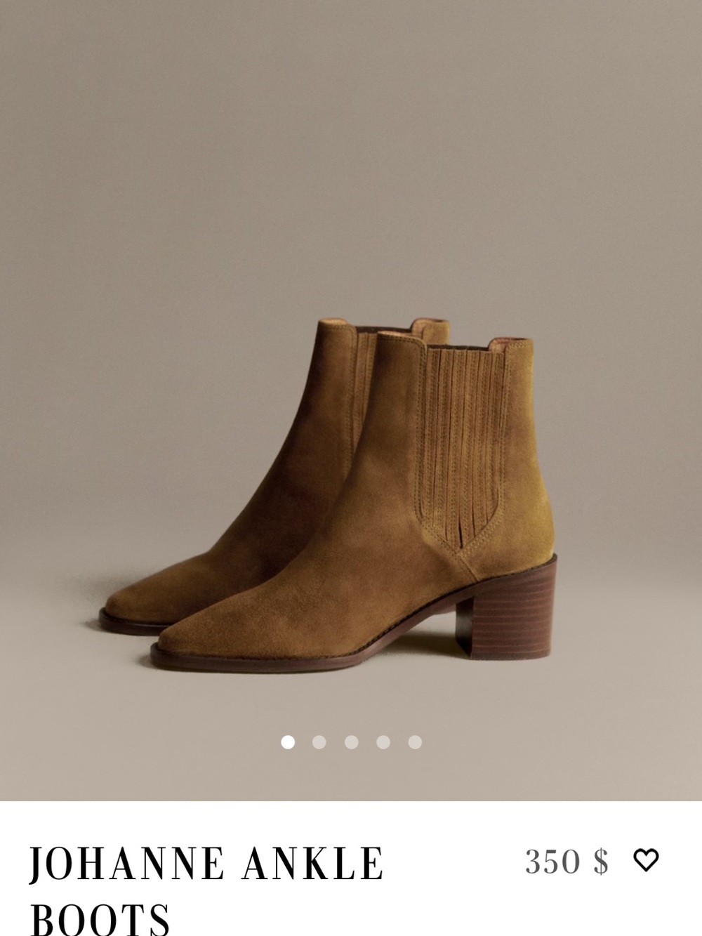 Sezane Ankle Boots - Brown Suede